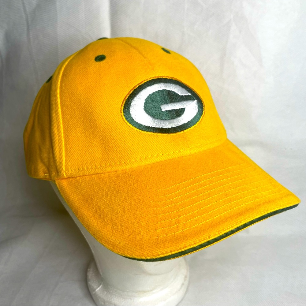 Green Bay Packers Wisconsin Yellow Hat Cap Adjustable Adult NFL Team Apparel